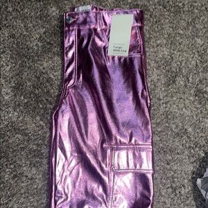 Shiny Pink Cargo Pants